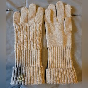 Tory Burch Knit Gloves with Emblem